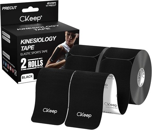 Black kinesiology tape - kinesiology,